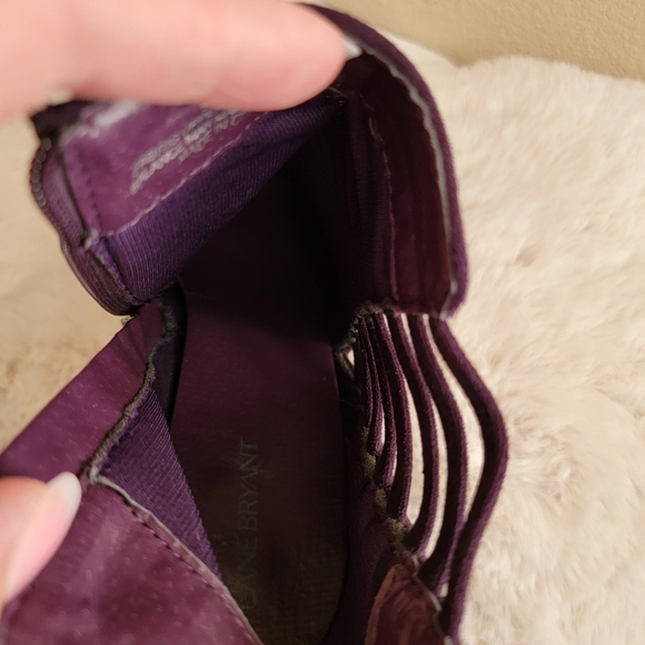 Dark Purple Brushed Suede Ankle Booties size 10w - Picture 8 of 8